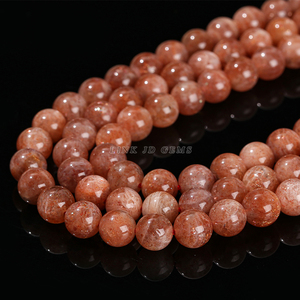 JD Supply 4-10mm Pick Size 5A Natural Gold <strong>Sunstone</strong> Round Loose Beads Orange Moonstone Beads for <strong>Jewelry</strong> Making