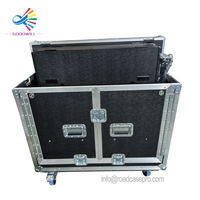 Système de levage hydraulique Goodcase DJ Flip Workstation Mixer Flight case pour console Yamaha DM7 avec tiroir 2U