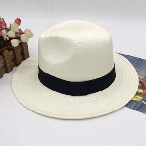Chapeau Fedora à large bord en paille de papier, chapeau Panama de haute qualité, chapeau de soleil d'été pour femmes et hommes - Product Image 5