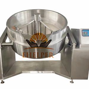 Wok Inclinable, Olla de Doble Capa con Transferencia de Calor por Vapor, Olla de Gran Capacidad para Remover, Mezclar y Cocinar, Equipo de Procesamiento de Alimentos - Product Image 5