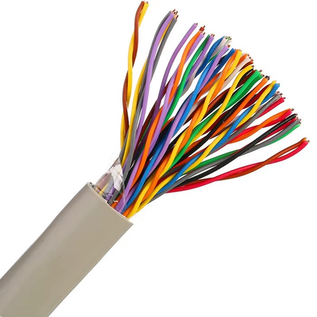 White 24AWG Cat5e Multipairs FTP Interior Telephone Cable 25pairs