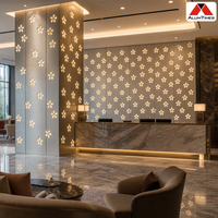 Panneaux décoratifs en aluminium découpés au laser ALUMTIMES, écran ajouré, revêtement mural artistique pour la façade extérieure des villas
