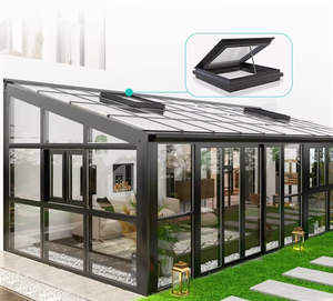 Soluciones <span class=keywords><strong>de</strong></span> Invernadero <span class=keywords><strong>de</strong></span> Vidrio Laminado <span class=keywords><strong>de</strong></span> Aluminio <span class=keywords><strong>de</strong></span> Estilo Europeo Moderno y Ecológico VOBO - Solárium Térmico para Viviendas y Apartamentos - Product Image 6