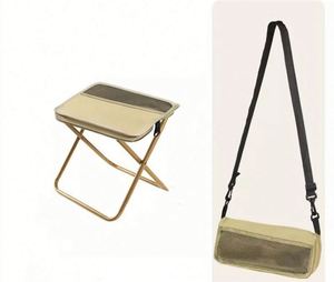 Chaise pliable de voyage pour le camping avec poche de rangement, siège pliant portable pour la pêche, la randonnée, cadeaux - Product Image 1