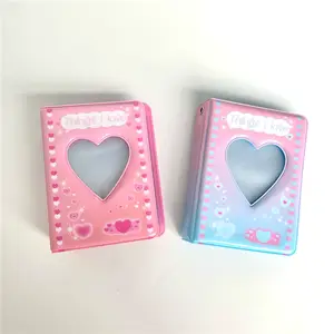 Korea ins Stil rosa und blau Farbverlauf Liebe Englisch Mini3 Zoll Fotoalbum Chase Star Love Bean kleine Karte Karte Buch Lagerung