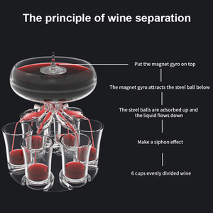 Distributeur de boissons, distributeur de vin, remplissage de liquides, shots avec 6 tasses, fontaine à vin en acrylique - Product Image 6