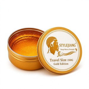 Pommade capillaire Deep Waves OEM sous marque privée 150g, fixation forte, formule aqueuse personnalisée, fabricant d'emballages avec logo - Product Image 1