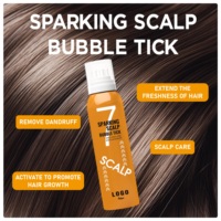 Soin apaisant du cuir chevelu, bulles de croissance des cheveux avec acide hyaluronique, végan, sans cruauté, sans paraben, sans gluten et sans sulfate, avec tête de massage