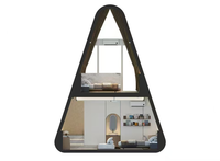 SINOVA Promotion Exceptionnelle Maison Modulaire Préfabriquée de Luxe à Panneaux Sandwich Triangulaires avec Structure en Acier, Conception Moderne pour Hôtels et Resorts, Salle de Bain Incluse, Prête à l'emploi