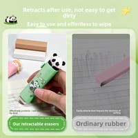 Lot de Gommes à Crayon Mignonnes Kawaii en Gros, Ensemble de Papeterie Personnalisé pour Enfants avec Matériau en Caoutchouc et 3 Recharges