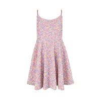 Gaun Pesta Anak Perempuan dengan Payet, Warna Pastel, Model Skater Fit Flare, Tali Spaghetti, untuk Pertunjukan Bakat, Gaun Putri untuk Anak Perempuan Usia 4-14 Tahun