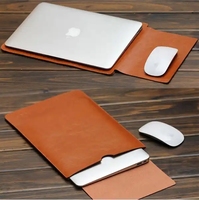 Housse d'ordinateur portable personnalisée 360 Protection 15,6 pouces rose en microfibre magnétique et cuir PU végétalien pour MacBook Pro Retina Air