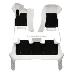Ensemble de tapis de voiture 5D d'affaires épaissi imperméable de luxe tapis de voiture avant arrière pour <span class=keywords><strong>Tesla</strong></span> modèle Y/<span class=keywords><strong>3</strong></span>/<span class=keywords><strong>S</strong></span>/X tapis de sol de voiture personnalisé - Product Image 1