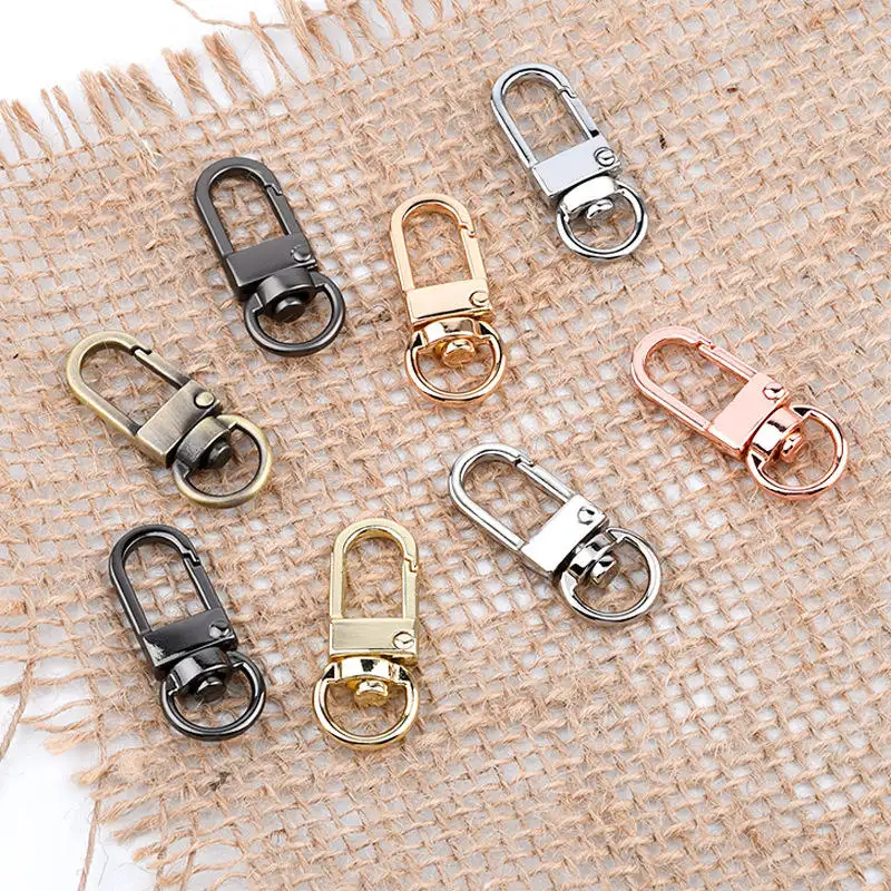 Hot Sale Wholesale Metal Zinc Alloy Swivel Spring Hook Handbag Keychain Decorative Hook