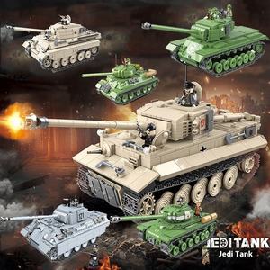 Blocs de construction en plastique, modèle de char militaire, figurines d'<span class=keywords><strong>action</strong></span>, jouets de guerre de la Seconde Guerre mondiale, cadeaux - Product Image 1