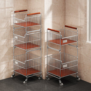 Panier <span class=keywords><strong>de</strong></span> <span class=keywords><strong>rangement</strong></span> pour vêtements sales, style médiéval haut <span class=keywords><strong>de</strong></span> gamme, luxe léger, en métal et bois, pour <span class=keywords><strong>salle</strong></span> <span class=keywords><strong>de</strong></span> <span class=keywords><strong>bain</strong></span>, panier à <span class=keywords><strong>linge</strong></span> - Product Image 1