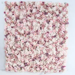 M-1393 OULI 뜨거운 판매 장미 수국 인공 실크 롤 꽃 벽