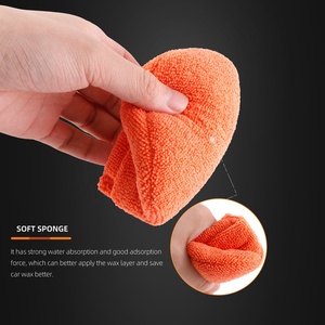 SPTA 10 pièces 125 mm Tampons applicateurs <span class=keywords><strong>de</strong></span> <span class=keywords><strong>cire</strong></span> pour voiture en microfibre Éponge <span class=keywords><strong>de</strong></span> polissage pour nettoyant <span class=keywords><strong>de</strong></span> peinture <span class=keywords><strong>de</strong></span> moyeu <span class=keywords><strong>de</strong></span> roue automobile - Product Image 5