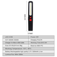 Torche flash rechargeable légère portée par l'homme 400lm IP54 6500K avec garantie de 2 ans pour l'inspection de la voiture