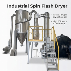 Secador por centrifugación de alta eficiencia/Máquina de secado por flujo de aire con motor Ti, PLC, ahorro de energía, bomba de sulfato de plomo tribásico para alimentos - Product Image 1