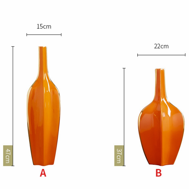 Nordic creative dry flower porcelain home decoration products marble ceramic vases