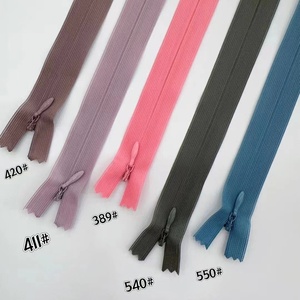 Custom Colors 3# Reversible Cremallera Sorok Concealed Nylon Invisible <strong>Zipper</strong> Hidden Zip for Dresses Pillows-Durable <strong>Plastic</strong> - Product Image 4