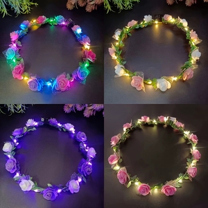 Corona de Flores LED Blanco Cálido, Alambre de Cobre, 10 Luces, Guirnalda de Luces para Boda, Novia, Despedida de Soltera, Accesorio para <span class=keywords><strong>Fiesta</strong></span> de Cumpleaños - Product Image 5