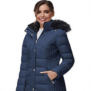Women's Lightweight <b>Packable</b> Hooded Winter Quilted Puffer <b>Jacket</b> Detachable Sleeves Hat Zipper Closure Waterproof Wool Fur - Product Image 1