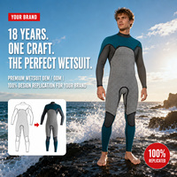 Combinaison intégrale sans fermeture éclair en néoprène personnalisée, 4/3 mm, extensible, doublure thermique, triple couture invisible, fabricant OEM