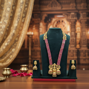 Ensemble de colliers longs en plaqué or avec pierre Pota Temple Bijouterie fine 10581271PK - Product Image 3