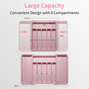 Organisateur de couverts extensible en PP pour <span class=keywords><strong>tiroir</strong></span> de cuisine, plateau à couverts pour tiroirs - Product Image 3