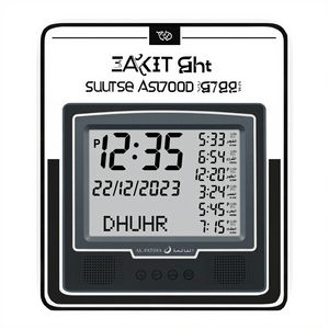 Horloge numérique Azan FAJ-116, réveil <span class=keywords><strong>de</strong></span> prière islamique, commande tactile, connectivité USB, <span class=keywords><strong>5</strong></span> <span class=keywords><strong>prières</strong></span> quotidiennes, fonction Azan automatique - Product Image 3