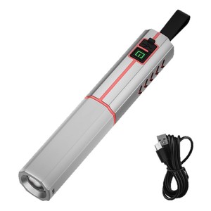 <b>Flashlight</b> Rechargeable 1200mAh 14.6cm Portable Outdoor Camping Emergency Light With <b>Led</b> And Battery Indicator - Product Image 2