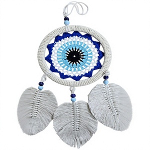 Kit d'accessoires suspendus au design contemporain en forme de attrape-rêves en corde pour mariage, remise de diplôme, baptême, 1 pièce - Product Image 1