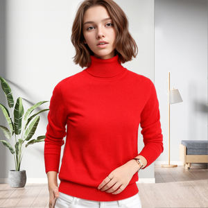 Suéteres de Cuello Alto Tejidos para Mujer, Invierno, Alta Calidad, Personalizados, a la Moda - Product Image 3