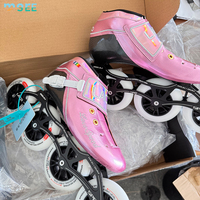 Patins à roulettes professionnels SeeMore, 3/4 roues en PU, chaussures de patinage en ligne, bottes en fibre de carbone 7 couches, chaussures de patins à vitesse