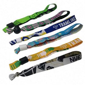 Bracelet d'identification VIP personnalisé en polyester pour invitation et entrée - Product Image 1