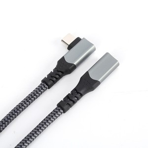 Lung Kay Type C Extension <b>Cable</b> Male 90 Degree <b>To</b> Female <b>USB</b> 3.1 Gen2 5A Data <b>Cable</b> PD100W Fast Charging - Product Image 4