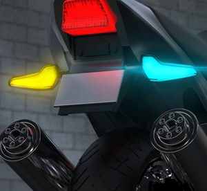 Somke lentille double couleur dc 12v moto LED <span class=keywords><strong>clignotants</strong></span> voyants <span class=keywords><strong>pour</strong></span> Harley Street Bike/Cruiser Bobber/Chopper - Product Image 6