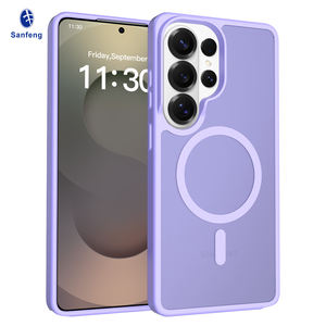 Высококачественный чехол для телефона с эффектом кожи, магнитный, для Samsung S26 Ultra, фиолетовый, чехол-накладка для мобильного телефона Samsung S25 24 23 22 - Product Image 1