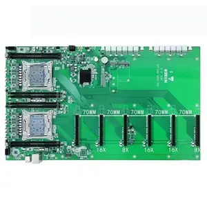 Aleo Bo mạch chủ X99-6PLUS Bo mạch chủ hỗ trợ dual CPU DDR4 ECC Reg RAM E5 V3 V4 LGA 2011-3 6 PCI-E 70 mét khoảng cách cho aleo