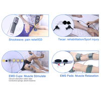 Appareil de physiothérapie 3-en-1 : ventouses EMS, thérapie par ondes de choc électromagnétiques 448 kHz, et radiofréquence Tecar pour le soulagement de la douleur et la dysfonction érectile