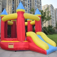Château gonflable pour enfants avec toboggan, trampoline de jardin pour les fêtes et les divertissements
