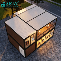 AKAY Maison conteneur préfabriquée démontable en kit, maisonnette modulaire préfabriquée pour dortoir de travailleurs et entrepôt