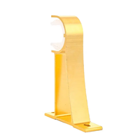 Raccords de support de tringle à rideau simple double en alliage d'aluminium épaissi base romaine couleur dorée et support de tringle à rideau couleur argent