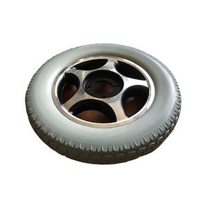 Sólido <span class=keywords><strong>de</strong></span> 330 mm <span class=keywords><strong>de</strong></span> espuma <span class=keywords><strong>de</strong></span> PU <span class=keywords><strong>silla</strong></span> <span class=keywords><strong>de</strong></span> <span class=keywords><strong>ruedas</strong></span> eléctrica rueda con <span class=keywords><strong>llanta</strong></span> <span class=keywords><strong>de</strong></span> aluminio 12 1/2x2 1/4 - Product Image 3