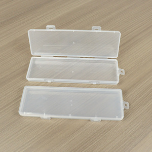 Plastic Storage <b>Box</b> Rectangle 20.8x6.6x1.9cm Transparent Covered <b>Tools</b> Organizing Case - Product Image 1