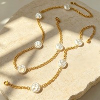 Bracelet en acier inoxydable, bijoux fantaisie, plaqué or 18 carats, accessoires pour femmes, résistant à l'eau