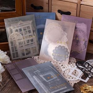 20 Fogli/Confezione Carta Decorativa <span class=keywords><strong>Serie</strong></span> Postino, Carta Base Traforata per Decorazione Bordi Quaderni Fai-da-Te, 6 Modelli - Product Image 5