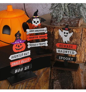 Decorazioni in Legno per Halloween, Accessori per Tavolo a Tema Fantasma, Vendita all'Ingrosso - Product Image 6